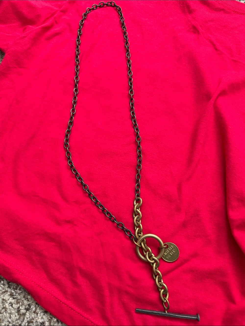 Gold-Tone Toggle Pendant Chain Necklace - Women Jewelry